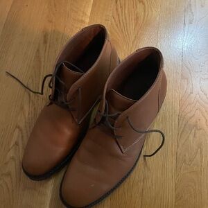 Johnson & Murphy leather boots sheepskin memory foam size 9